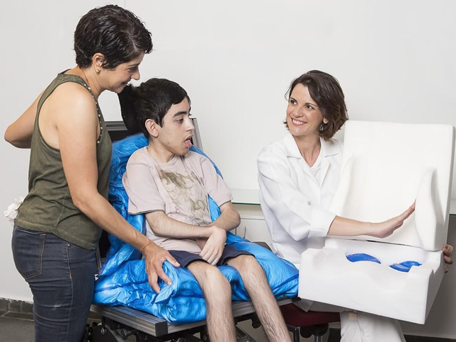 Teste e ajustes da cadeira